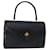 BALLY Matelasse Hand Bag Leather Black Auth ki4333  ref.1330609