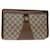 GUCCI GG Supreme Web Sherry Line Clutch Bag PVC Beige Red 89 01 033 Auth bs13461  ref.1330642