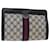 GUCCI GG Supreme Sherry Line Clutch Bag PVC Navy Red 07 014 2125 auth 70291 Navy blue  ref.1330711