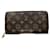 Louis Vuitton Zippy Wallet Brown Cloth  ref.1330933