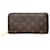 Louis Vuitton Zippy Wallet Brown Cloth  ref.1330938