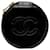 Chanel-Logo CC Schwarz Leder  ref.1331289