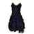 Autre Marque Jenny Packham Catwalk Black Crystal Embellished Rosette Detail Sleeveless Mesh Tulle Dress Polyester  ref.1331508