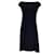 Autre Marque Nina Ricci Black Ruffled Crepe Midi Dress Viscose  ref.1331547