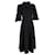 Autre Marque Mother of Pearl Sofia Puffed Sleeve Midi Dress in Black Cotton Wool  ref.1332003