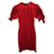 Red Valentino Bow Sleeve Dress in Red Cotton  ref.1332038