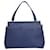 Céline Celine Drummed Medium Edge Bag in Blue Leather  ref.1332085
