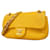 Chanel V-Stich Amarelo Couro  ref.1332553