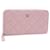 Timeless Chanel Zip around wallet Pink Leather  ref.1332708