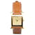 Hermès Gold Quartz Stainless Steel and Leather Heure H Watch Brown Golden Metal Pony-style calfskin Gold-plated  ref.1332750
