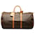 Louis Vuitton Brown Monogram Keepall 55 Leather Cloth  ref.1332762