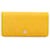 Chanel Yellow CC Quilted Caviar Long Wallet Leather  ref.1332824