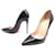 CHRISTIAN LOUBOUTIN SHOES SO KATE PUMPS 36.5 BLACK PATENT LEATHER SHOES  ref.1332865