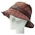 NEW GUCCI BOB FEDORA S HAT 57 IN BORDEAUX GG CANVAS 576587 CANVAS HAT Dark red Cloth  ref.1332876