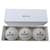 Chanel NEUF LOT DE 3 BALLES DE TENNIS MONTRES ROLEX + BOITE SET OF 3 BALLS WITH BOX Tissu Blanc  ref.1332904