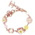 NEW CHANEL BRACELET 2016 PINK TWISTED CHAIN WITH FLOWERS & BEADS STRAP Metal  ref.1332908