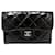 NEW CHANEL TIMELESS WALLET QUILTED LEATHER CARD HOLDER COIN WALLET Black Patent leather  ref.1332943
