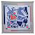 Hermès NEW HERMES PUZZLE SCARF BY JOHACHIM METZ CARRE 90 BLUE SILK SCARF  ref.1332950