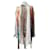 Autre Marque Gilet lungo Canessa Bianco Multicolore Beige Cotone Cachemire  ref.1333046