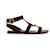 Christian Dior Dior D Sandals EU38 Amarante Suede D Sandals Flats US7.5 New Dark red Deerskin  ref.1333128
