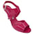 Autre Marque Manolo Blahnik – Himbeerfarbene Sandalen aus Lackleder mit Fesselriemchen Pink  ref.1333970