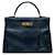 Hermès hermes kelly 32 Navy blue Leather  ref.1334082