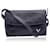 Autre Marque Vintage Black Embossed Logo Leather Shoulder Bag  ref.1334197