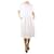 Autre Marque White frayed edge linen midi dress - size S  ref.1334265