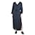 Autre Marque Black V-neckline belted maxi dress - size S Viscose  ref.1334276