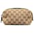Gucci Brown GG Canvas Pouch Beige Green Leather Cloth Pony-style calfskin Cloth  ref.1334321