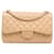 Chanel Brown Jumbo Classic Lammfell gefütterte Klappe Braun Leder  ref.1334360