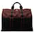 Hermès Hermes Black cabas GM Toile Tissu Noir Rouge  ref.1334406