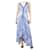 Ralph Lauren Double Rl Vestido slip com estampa de cetim azul e branco - Tamanho único Viscose  ref.1334497