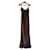 GUCCI LONG SILK DRESS Black Dark brown  ref.1334519