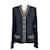 Chanel Chaqueta de tweed negro con botones CC atemporales y raros.  ref.1334529
