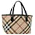 BURBERRY Nova Check Tote Bag Coated Canvas Beige Auth bs13371 Cloth  ref.1334739