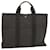Hermès HERMES Her Line MM Tote Bag Canvas Gray Auth 69370 Grey Cloth  ref.1334770