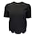 Autre Marque Valentino Black Rockstud Embellished Scalloped Hem Short Sleeved Wool and Silk Top  ref.1335333