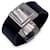 Gucci Cuir Noir Argent Massif 925 Bracelet manchette  ref.1335449