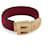 Gucci Bracciale rigido con cintura in pelle rossa vintage, bracciale con fibbia in oro Rosso  ref.1335451