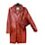 Autre Marque NAZARENO GABRIELLI coat and leather bag Black Dark red  ref.1335616