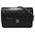 Chanel Black CC Quilted Lambskin Single Flap Leather  ref.1335717