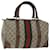 GUCCI GG Supreme Web Sherry Line Sac à main PVC Beige Rouge Vert Auth 70825  ref.1335832