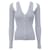 Autre Marque Alexander McQueen Light Blue Cold Shoulder Ribbed Cardigan Viscose  ref.1335946