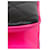 Chanel Divine Flap, große Lammledertasche, Schwarz Pink - Ansicht 14