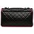 Chanel Divine Flap, große Lammledertasche, Schwarz Pink - Ansicht 4