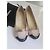 Ballerine Chanel bicolore in pelle beige - vista 3