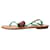 Aquazzura Sandales de plage marron avec détail fraise - taille EU 37 Cuir  ref.1336506
