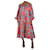 Ulla Johnson Robe midi imprimée corail à manches bouffantes - taille UK 12 Coton Orange  ref.1336525