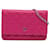 Wallet On Chain Portafoglio classico in pelle di agnello rosa Chanel con catena  ref.1336570